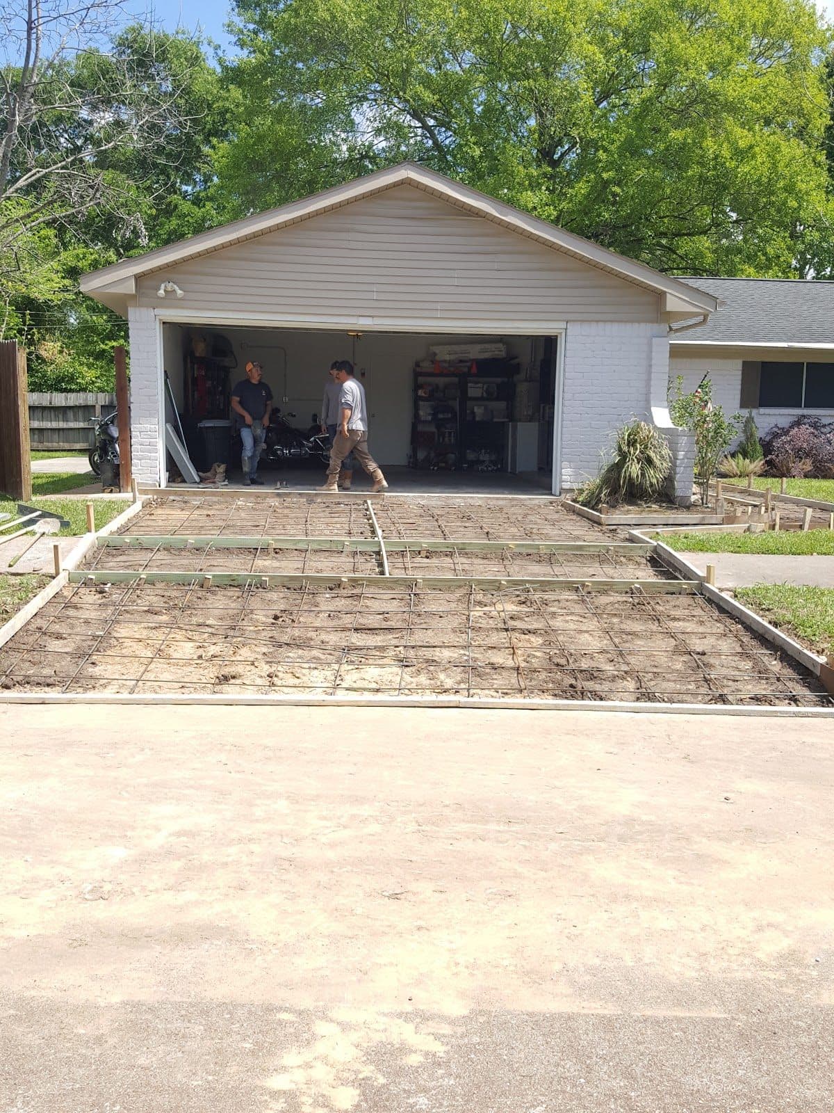 Before: concrete-free driveway